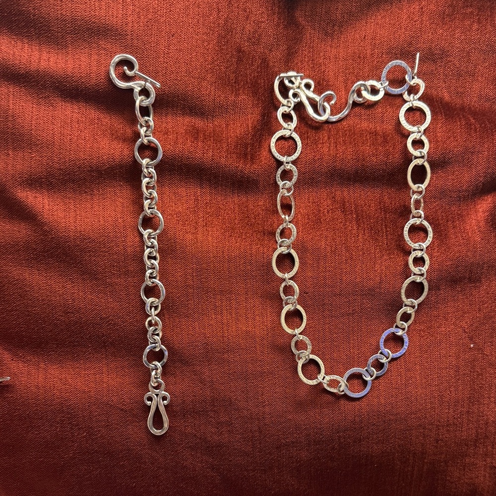 Elegant Silver Chain Bracelet & Bracelet.